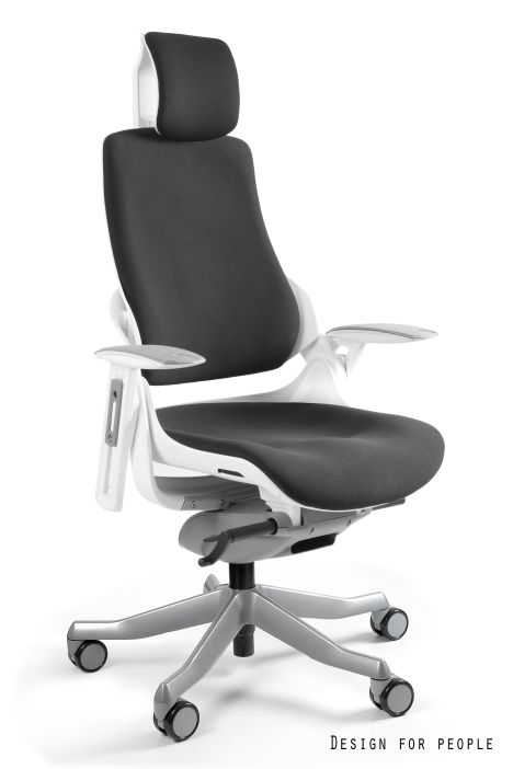 Scaun ergonomic Wau Alb / Stofa Neagra (BL418)