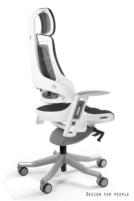 Scaun ergonomic Wau rama alba lateral