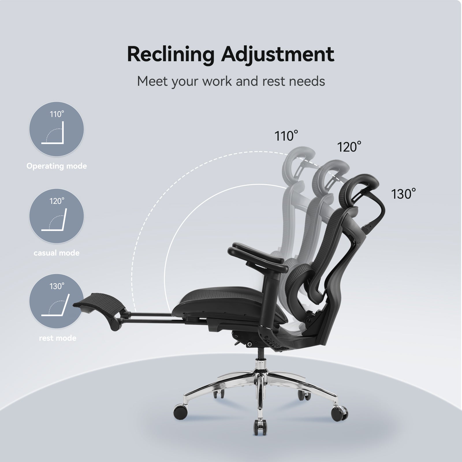 Sihoo Doro C300 scaun ergonomic cu suport picioare inclinare suport picioare