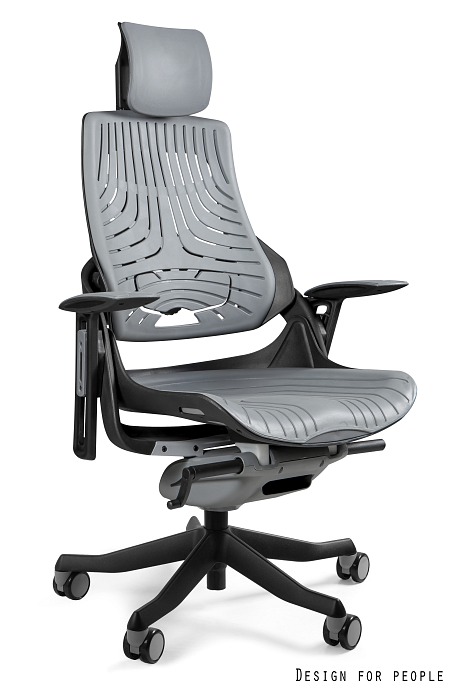 Scaun ergonomic Wau Negru / Elastomer Gri (TPE-8)